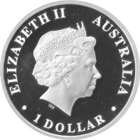Australien 1 Dollar 2009 - Entdecke Australien "Brolgakranich" - 1 oz Silber PP teilcoloriert