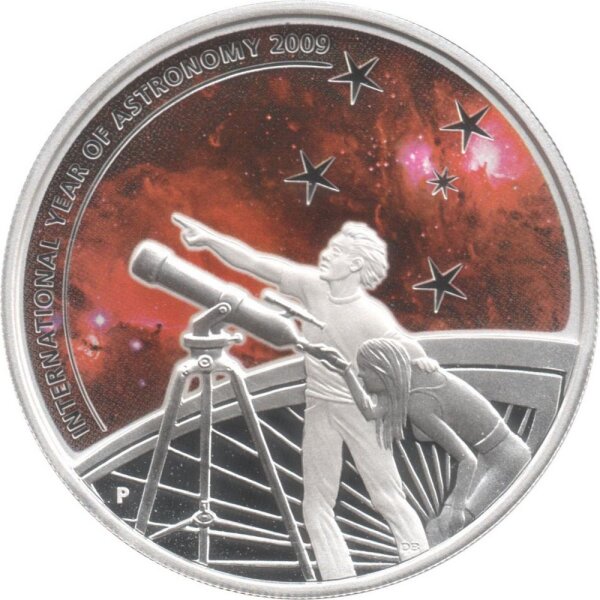 Australien 1 Dollar 2009 - Internationales Jahr der Astronomie - 1 oz Silber PP teilcoloriert
