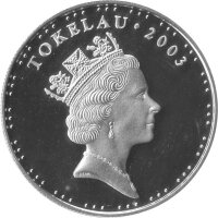 Tokelau 5 Dollar 2003 - XXVIII. Olympische Sommerspiele 2004 in Athen - Silber PP