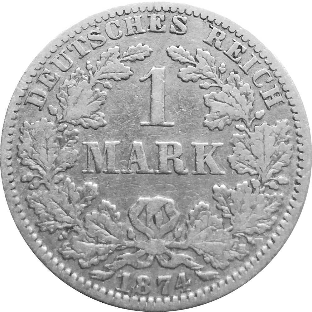 J.009 Kaiserreich 1 Mark 1873 - 1887 Kursmünze