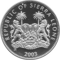 Sierra Leone 10 Dollars 2003 - XXVIII. Olympische Sommerspiele 2004 in Athen "Siegesgöttin Nike" - Silber PP