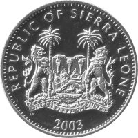Sierra Leone 10 Dollars 2003 - XXVIII. Olympische Sommerspiele 2004 in Athen "Bogenschütze" - Silber PP
