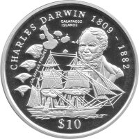 Sierra Leone 10 Dollars 1999 - Charles Darwin und die...