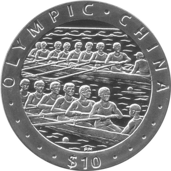 British Virgin Islands 10 Dollars 2008 - XXIX. Olympische Sommerspiele 2008 in Peking "Rudern" - Silber PP