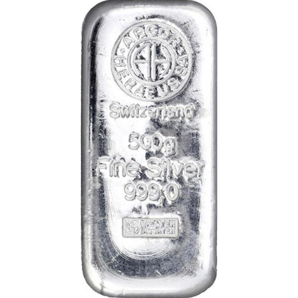 500 Gramm Silberbarren Argor-Heraeus oder Heraeus | Neuware