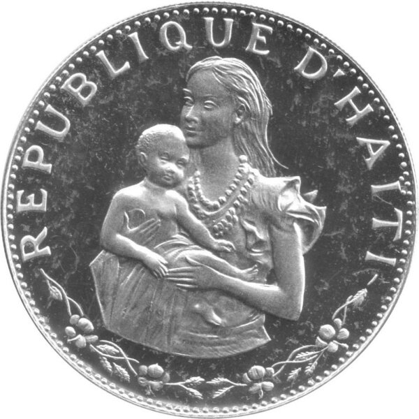 Haiti 50 Gourdes 1973 - Frau mit Kind - Silber PP