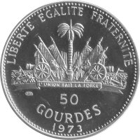 Haiti 50 Gourdes 1973 - Frau mit Kind - Silber PP