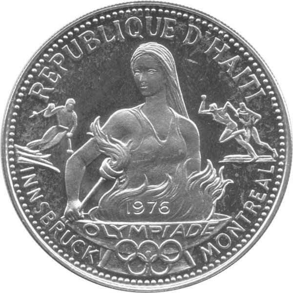 Haiti 50 Gourdes 1974 - Olympische Spiele 1976 in Montreal und Innsbruck - Silber PP