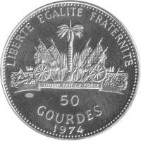Haiti 50 Gourdes 1974 - Olympische Spiele 1976 in Montreal und Innsbruck - Silber PP