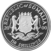 Somalia 150 Shillings 2000 - Millennium - Silber PP