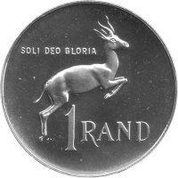 Südafrika 1 Rand 1970-1990 - Springbock - Silber PP
