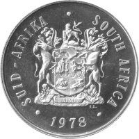 Südafrika 1 Rand 1975 - Springbock - Silber PP