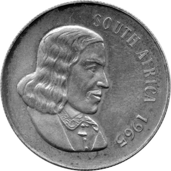Südafrika 1 Rand 1965 - Umlaufmünze Jan van Riebeeck - Silber
