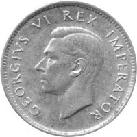 Südafrika 6 Pence 1937 - König Georg VI. - Silber