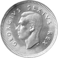 Südafrika 3 Pence 1948 - König Georg VI. - Silber