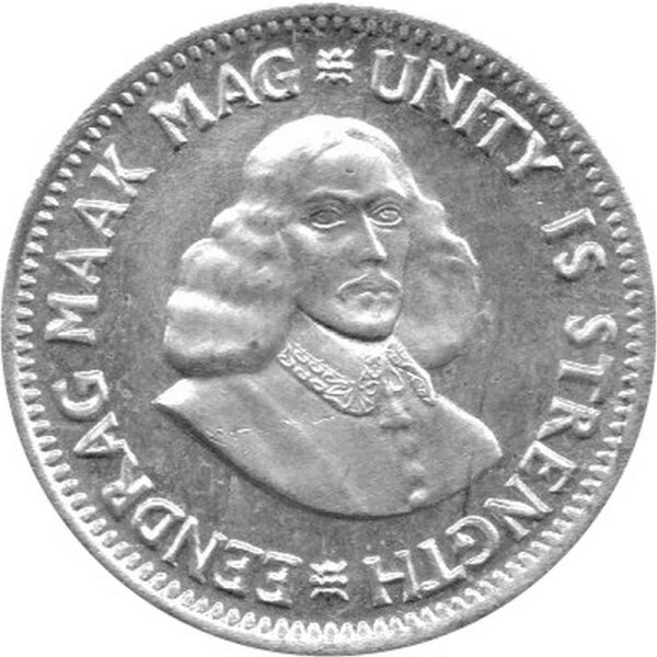 Südafrika 2,5 Cents 1961 - Jan van Riebeeck - Silber
