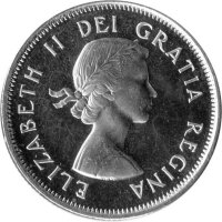 Kanada 25 Cents 1962 - Karibu - Silber