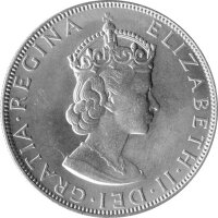 Bermuda 1 Crown 1964 - Königin Elisabeth II. - Silber
