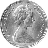 Bahamas 50 Cents 1966 - Blauer Marlin - Silber