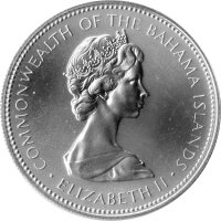 Bahamas 1 Dollar 1971 - Fechterschnecke - Silber