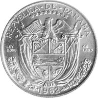 Panama 1/2 Balboa 1962 - Umlaufmünze - Silber