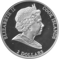 Cook Islands 2 Dollars 2008 - Segelschiff "Alexander von Humboldt" - Silber PP