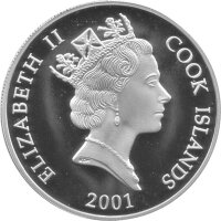 Cook Islands 10 Dollars 2001 - XXVIII. Olympische Sommerspiele 2004 in Athen "Diskuswerfer" - Silber PP