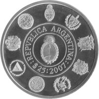 Argentinien 25 Pesos 2007 - Ibero-Amerikanische Spiele - Silber PP