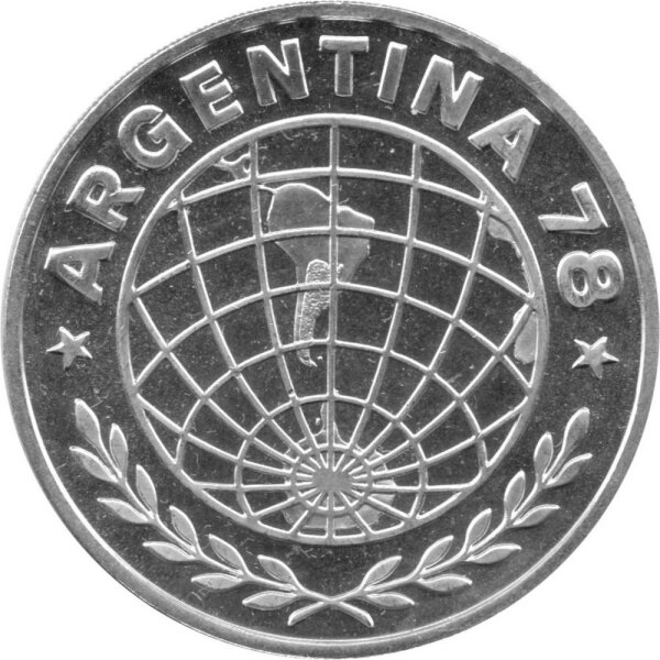 Argentinien 3.000 Pesos 1977 - XI. Fußball WM 1978 in Argentinien - Silber