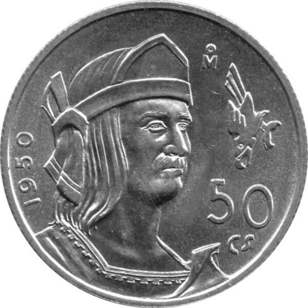 Mexiko 50 Centavos 1950 - Umlaufmünze - Silber