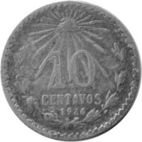 Mexiko 10 Centavos 1926 - Umlaufmünze - Silber