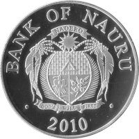 Nauru 10 Dollars 2010 - Dampflokomotive "Saxonia" - Silber PP