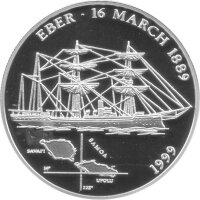 Samoa 10 Tala 1999 - Segelschiff "Eber" -...