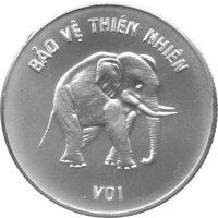 Vietnam 100 Dong 1986 - Elefant - Silber