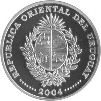 Uruguay 1.000 Pesos 2004 - XVIII. Fußball WM 2006 in Deutschland "Plakat von 1930" - Silber PP