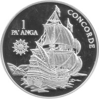 Tonga 1 Paanga 1999 - Segelschiff "Concorde" -...