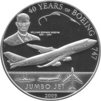 Palau 5 Dollar 2009 - 40 Jahre Boing 747 "Jumbo Jet" - Silber PP