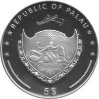 Palau 5 Dollar 2009 - 40 Jahre Boing 747 "Jumbo Jet" - Silber PP