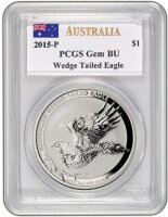 Australien Wedge Tailed Eagle 2015 1 oz Silber PCGS Slab