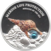Palau 5 Dollar 2016 - Wunder des Meeres "Muschel mit...