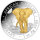 Somalia Elefant 2025 1 oz Silber - Teilvergoldet