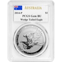 Australien Wedge Tailed Eagle 2014 1 oz Silber PCGS Slab