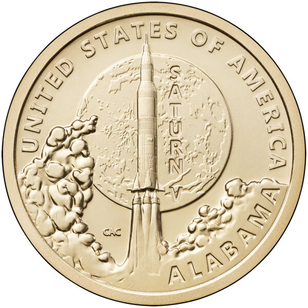USA 1 Dollar 2024 Alabama Rakete - Kupfer-Nickel