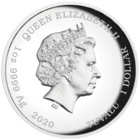 Tuvalu James Bond 007 2020 1 oz Silber - Polierte Platte High Relief