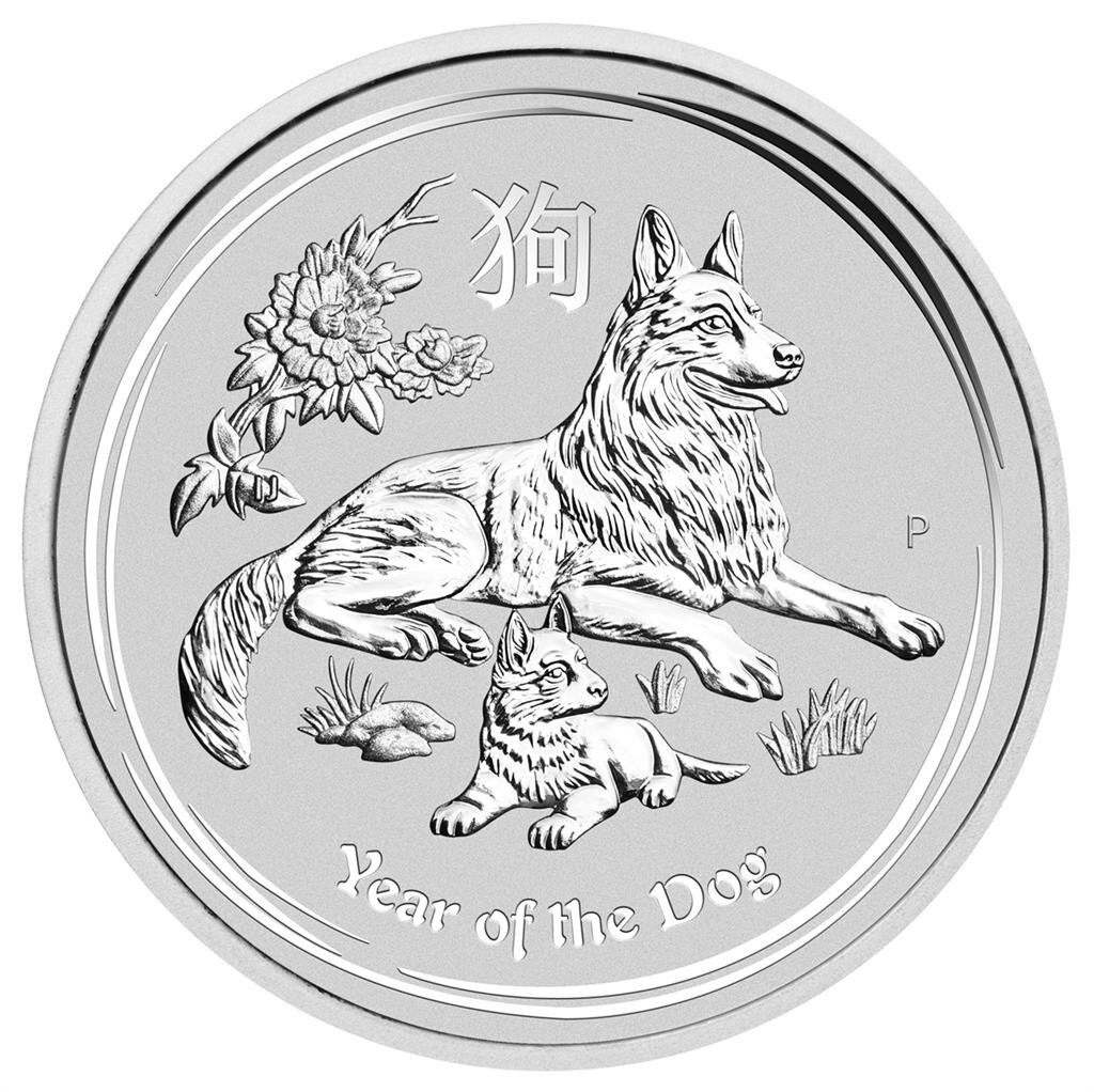 Australien Lunar II 2018 Jahr des Hundes 2 oz Silber
