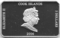 Cook Islands 5 Dollars 2006 - Papstbesuch in der Türkei - Silber PP teilvergoldet