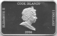 Cook Islands 5 Dollars 2006 - Urbi et Orbi - Silber PP teilvergoldet