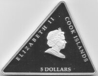 Cook Islands 5 Dollars 2008 - Weihnachten in Rom - Silber PP teilvergoldet