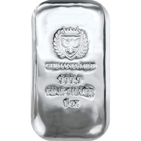 31,1 Gramm Silberbarren Germania Mint | Neuware