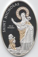 Cook Islands 5 Dollars 2010 - Heiliger Nikolaus - Silber...
